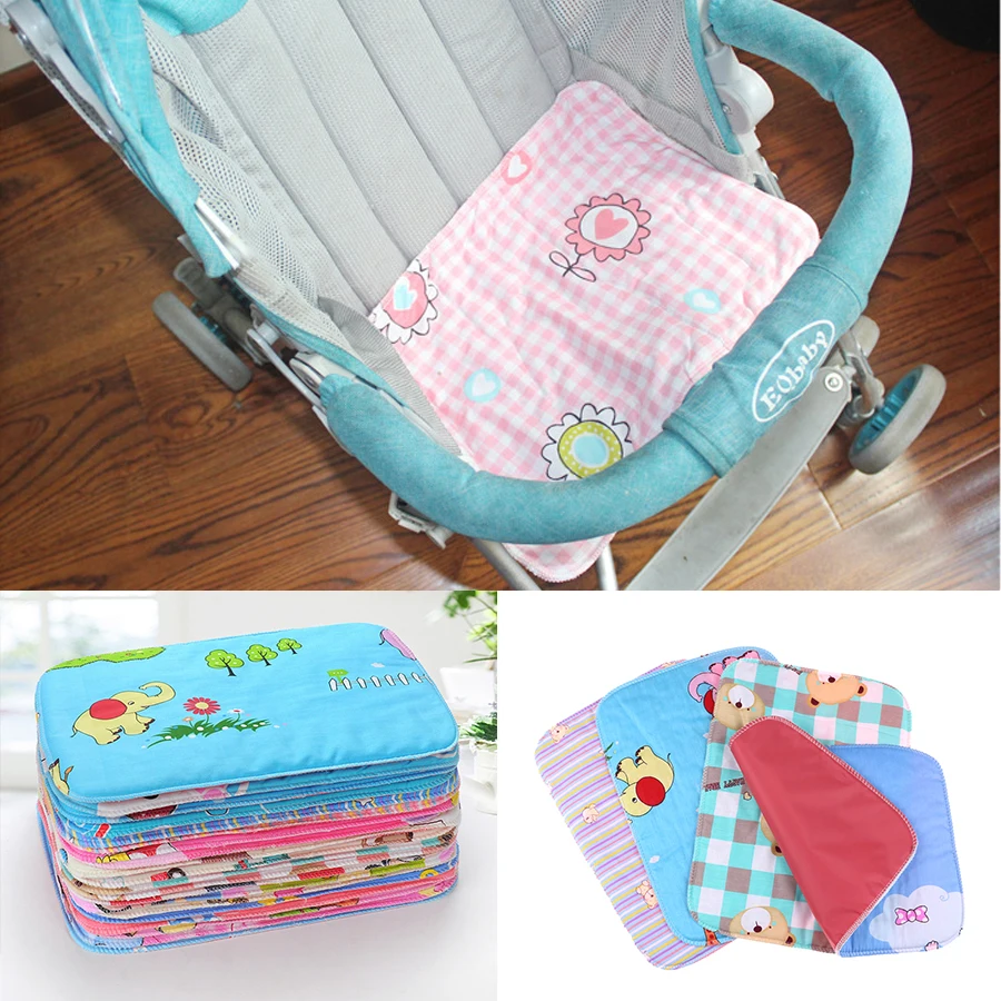 

24*33 Printed Diapers Children Cloth Diaper Baby Stroller Pram Waterproof diaper Reusable Nappy Sheet Mat Cover Urine Pad