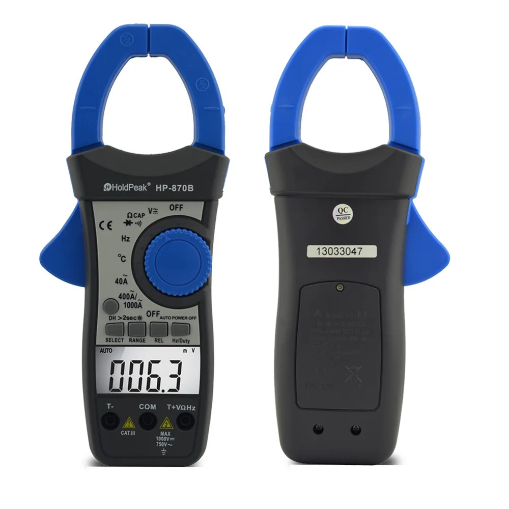 HoldPeak HP-870B Auto Range DC AC Digital Clamp Meter Multimeter Pinza Amperimetrica Amperimetro Backlight Auto Power Off HoldPeak HP-870B Auto Range DC AC Digital Clamp Meter Multimeter Pinza Amperimetrica Amperimetro Backlight Auto Power Off