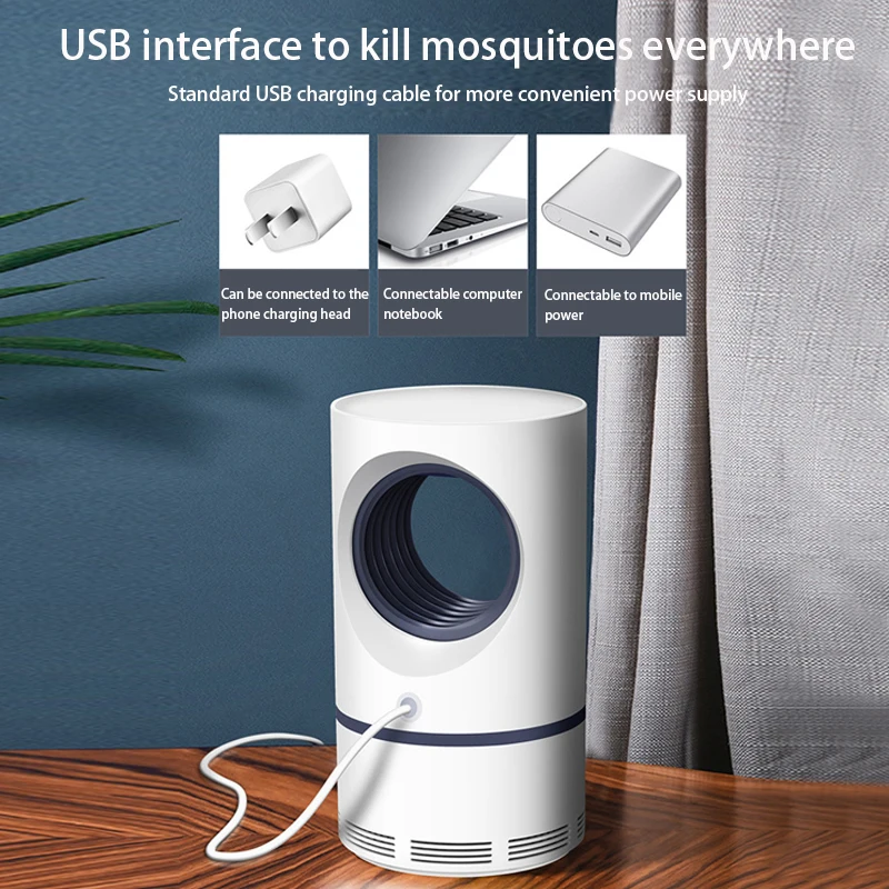 Фотокаталитическая лампа от комаров, USB мощная лампа от комаров, светодиодный светильник-ловушка для насекомых-вредителей, УФ лампа для сна