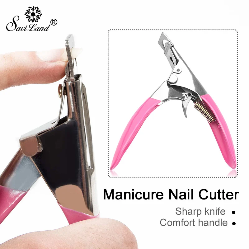 

Saviland New Acrylic UV Gel Nail Clippers Cutter False Nail Tips Cutting Nails Tool Manicure Beauty Tools Nail Scissor Trimmer