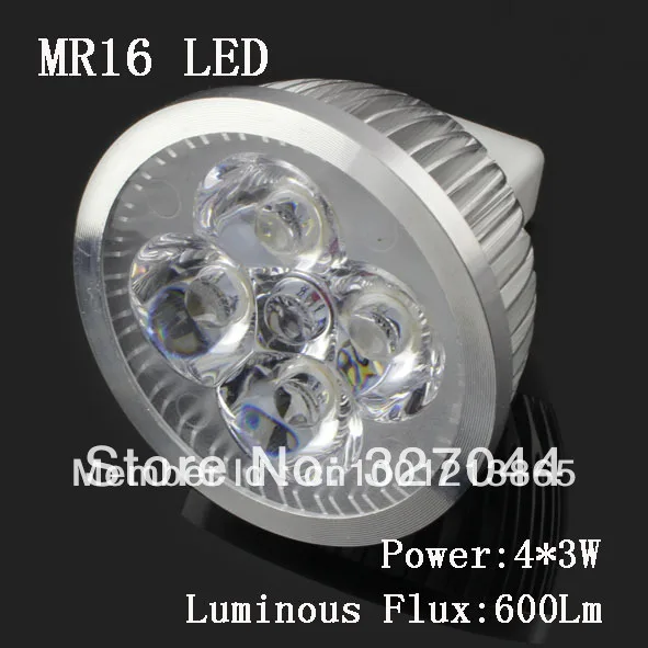 

10X high power LED Mr16 12W Dimmable CREE bulb Replacement 50W Warm cool white DC /AC12V Gu5.3 led lamp free shipping