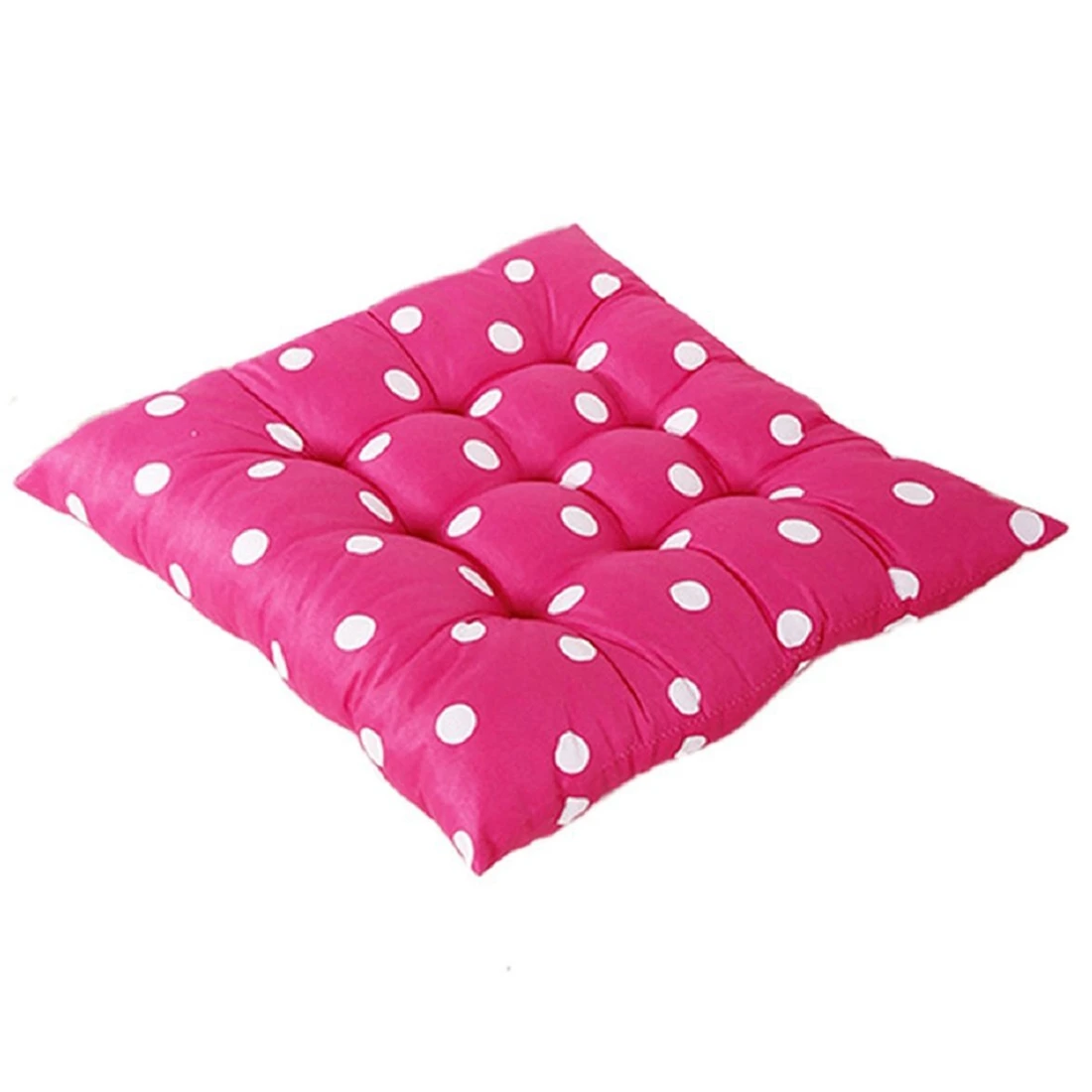 Home Office Square Cotton Polka Dot Seat Cushion Buttock Chair Cushion 40 * 40cm (rose red)in