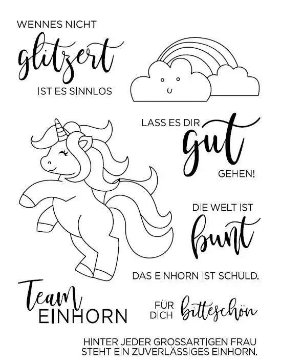 

German unicorn Transparent Clear Silicone Stamp/seal for DIY Scrapbooking/ Album Decorative Clear Stamp Sheets A1021