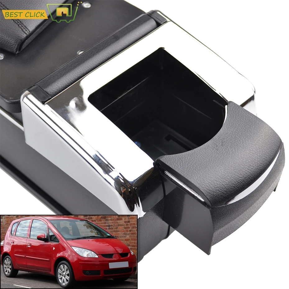 

For Mitsubishi Colt Lancer Mirage Attrage Center Centre Console Rotatable Armrest Car Arm Rest Storage Box Cup Holder Ashtray