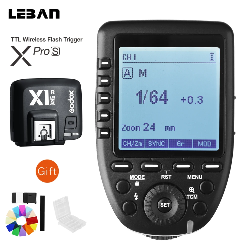 В наличии Godox Xpro-S TTL HSS 2 4G Беспроводная камера вспышка передатчик триггер + X1R-S