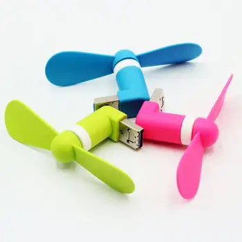 

Fashion OTG Mini USB Fan For Android Mobile Phones Laptop PC Portable USB Fan With USB And Micro USB Ports