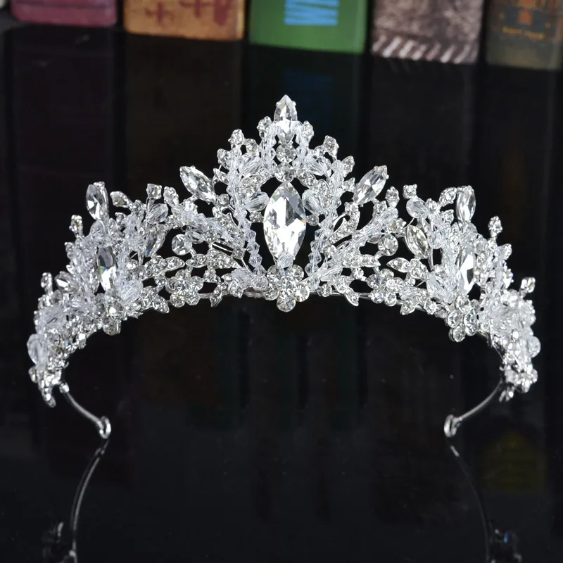 

Luxo Barroco Cristal Tiaras Coroa de Noiva Tiaras Diadema de Ouro Luz para As Mulheres de Casamento Da Noiva Acessorios