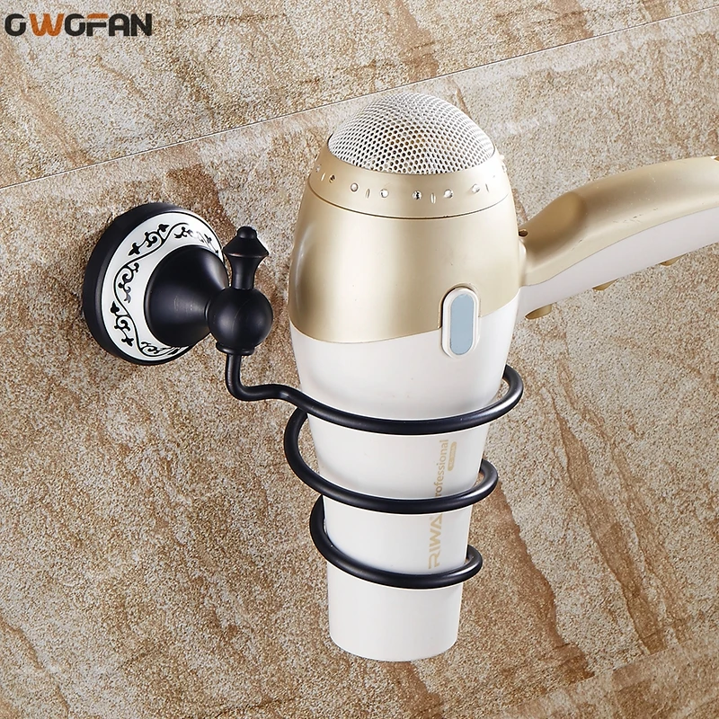 Buy Hair Dryer Holders Bathroom Shelves Oil Black