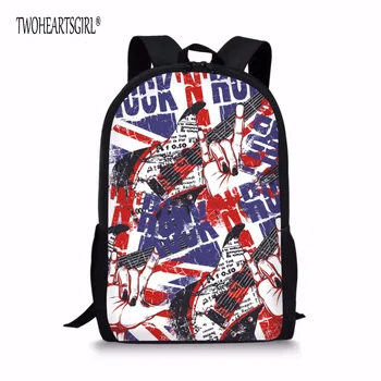 

TWOHEARTSGIRL Children School Backpack UK USA Flag Print Backpack for Teenager Boys Girls Hipster Kids School Bags