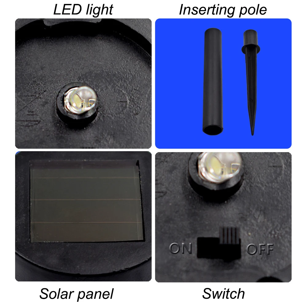 1/5/10/20 штук солнечные панели светодиодный Спайк пятно света Spotlight Пейзаж Сад Двор Путь Газон солнечный лампы Открытый заземления солнечного света