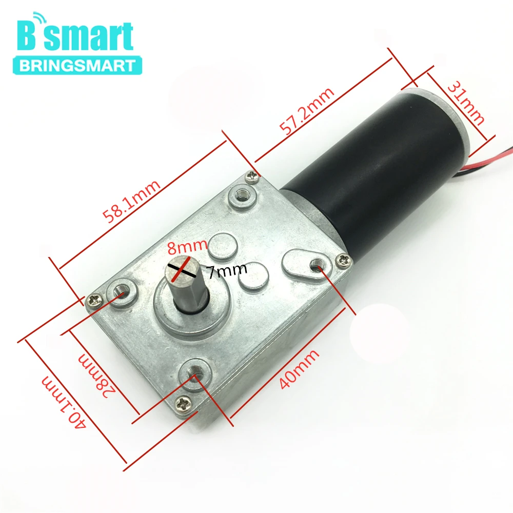 Bringsmart двигатель постоянного тока 12V Шестерни электрические двигатели постоянного тока 24В редуктор Микро двигатель с высоким крутящим моментом 70kg. См носить Шестерни двигатель+ Скорость контроллер