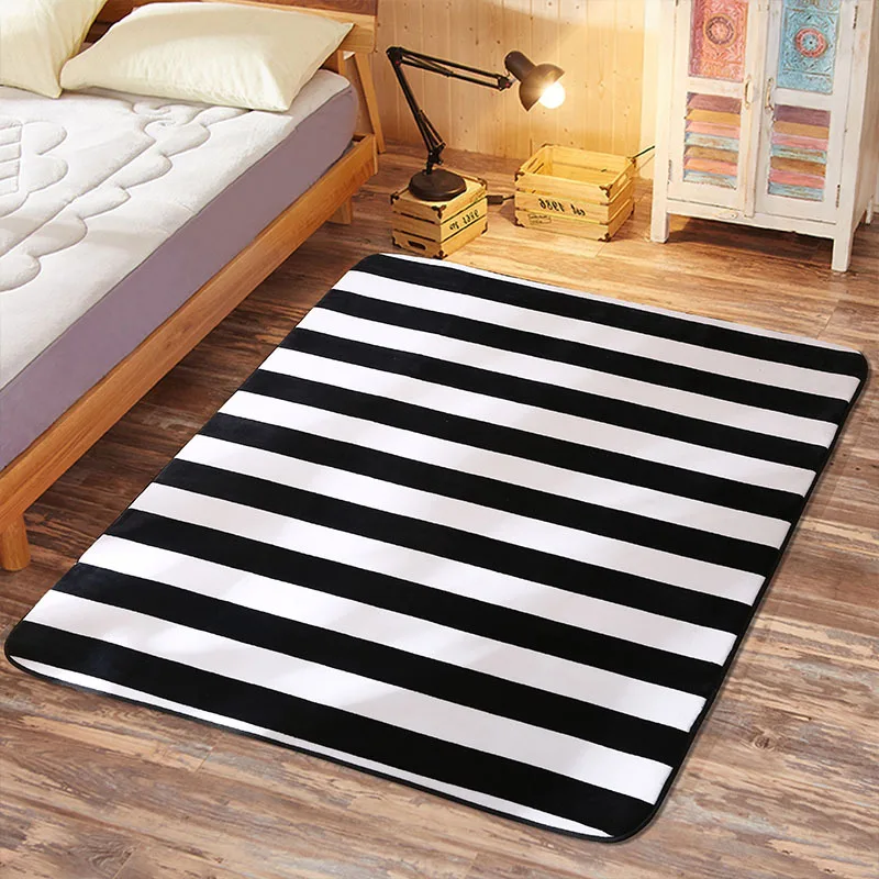 

190X230CM Nordic Striped Carpets For Livingroom Home Decor Bedroom Carpet Soft Kids Room Rug Sofa Coffee Table Floor Mat Rugs