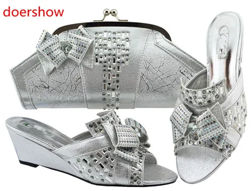 Doershow женская обувь и сумка в комплекте итальянские туфли и сумка в комплекте в африканском стиле итальянские туфли и сумка комплект с чирок! HH1-16