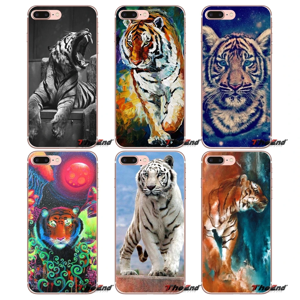 

For Samsung Galaxy S2 S3 S4 S5 MINI S6 S7 edge S8 S9 Plus Note 2 3 4 5 8 Coque Fundas Digital Tiger fractal Fractalius Soft Case