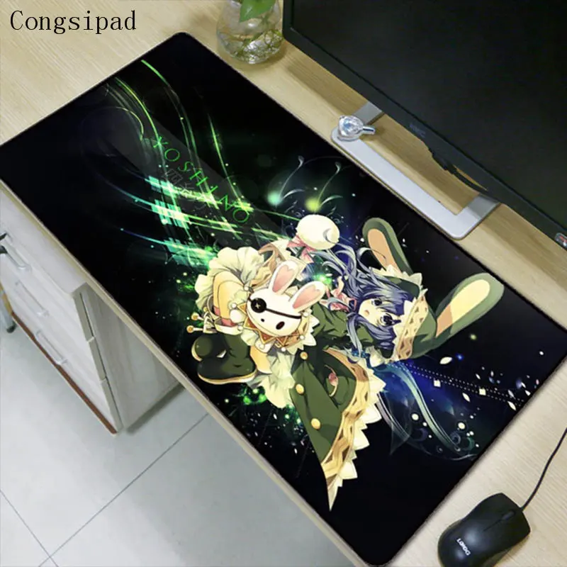 Congsipad Date A Live Yoshino Speed Version Large Gaming Mouse Pad Lockedge Mouse Mat for Laptop Computer Desk Pad Keyboard Mat