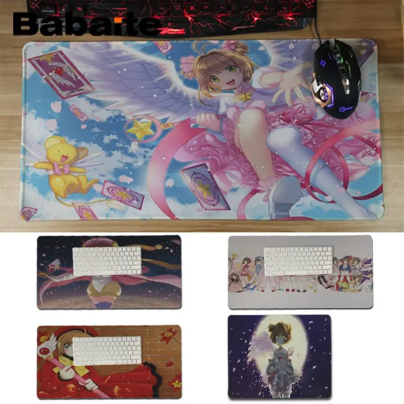 Babaite высокое качество карточка captor sakura kinomoto аниме девушка компьютер ноутбук