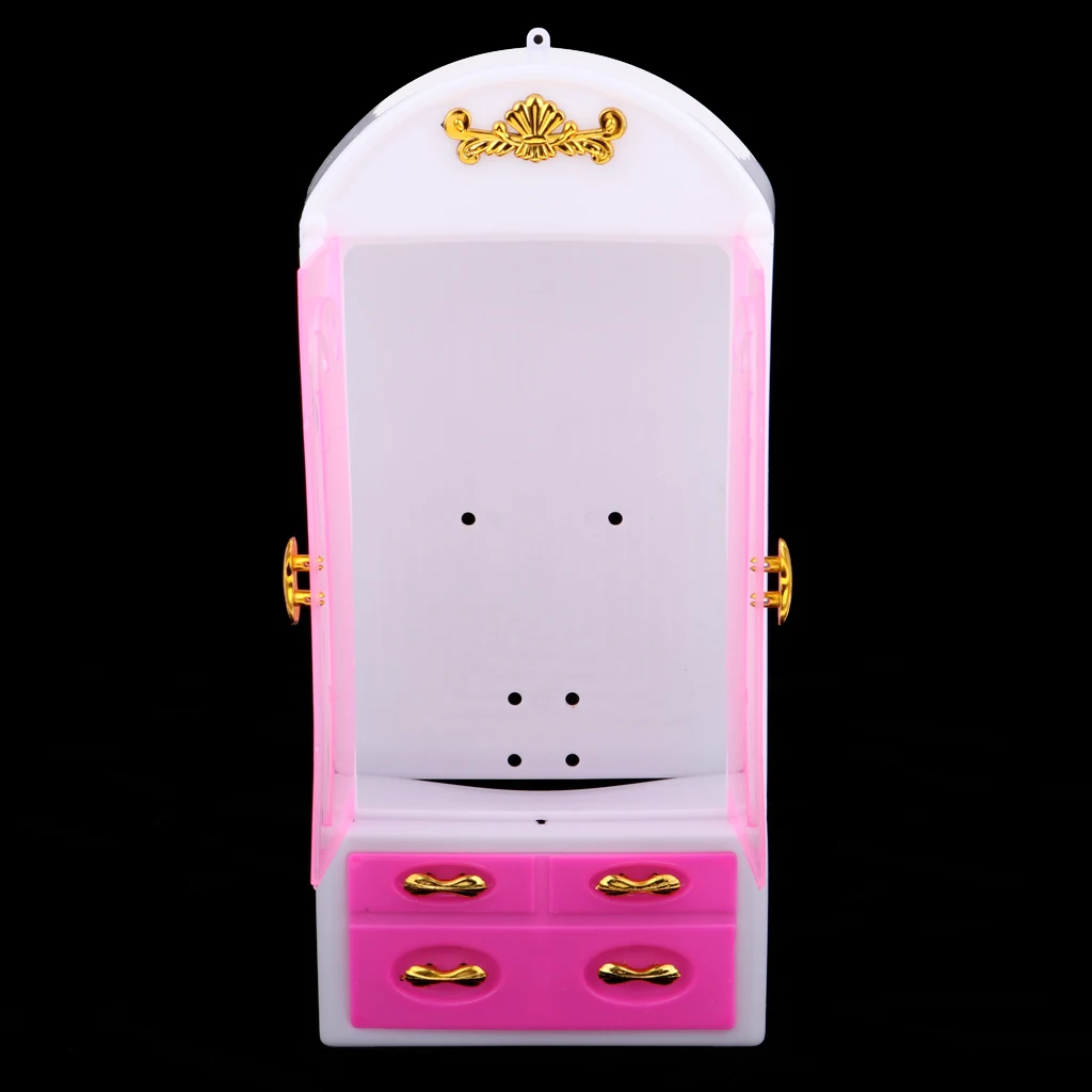 Closet Wardrobe For   Doll House Girls Toy Princess Bedroom Furniture Decoration