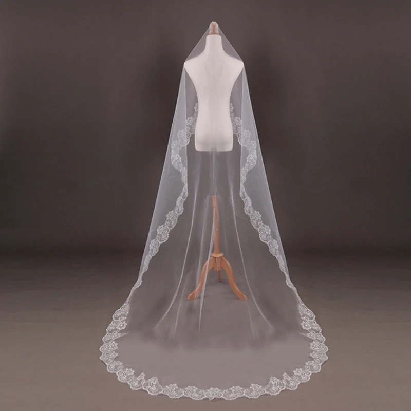 Wedding Bridal 2 Meters 3 Meters Long One Layer Veil Elegant Wedding Accessories
