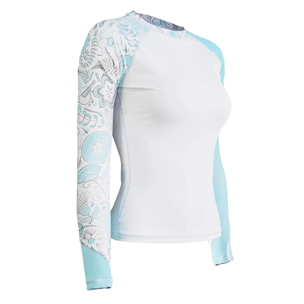 LayaTone женский купальник с длинным рукавом Rashguard для серфинга топ беговая рубашка