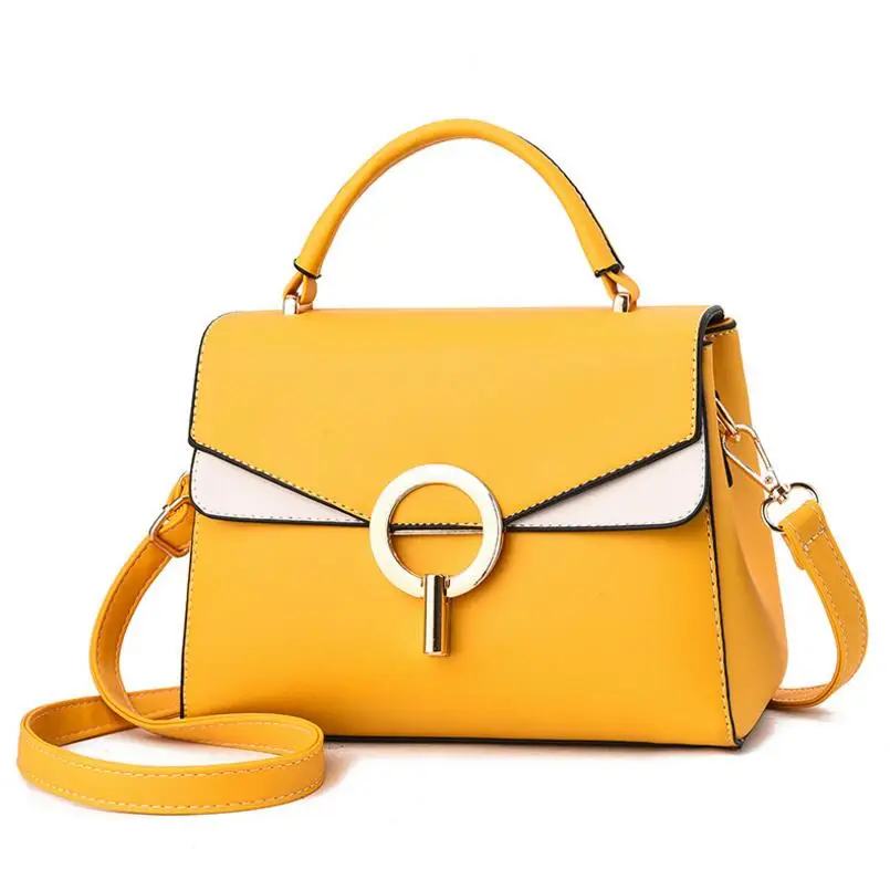 

Fashion Small Yellow Handbag Purse Retro Crossbody Bags for Women Vintage Ladies Shoulder Bag Black Hand Bags