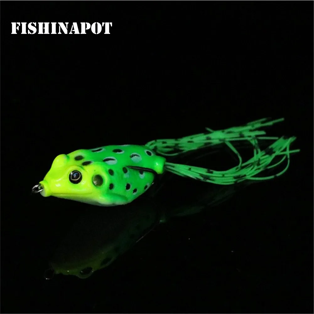

FISHINAPOT 1PC Box 4cm 6g Frog Lure Fishing Lures Top water Ray Frog Artificial Crankbaits Strong Artificial Soft Bait 12 Colors