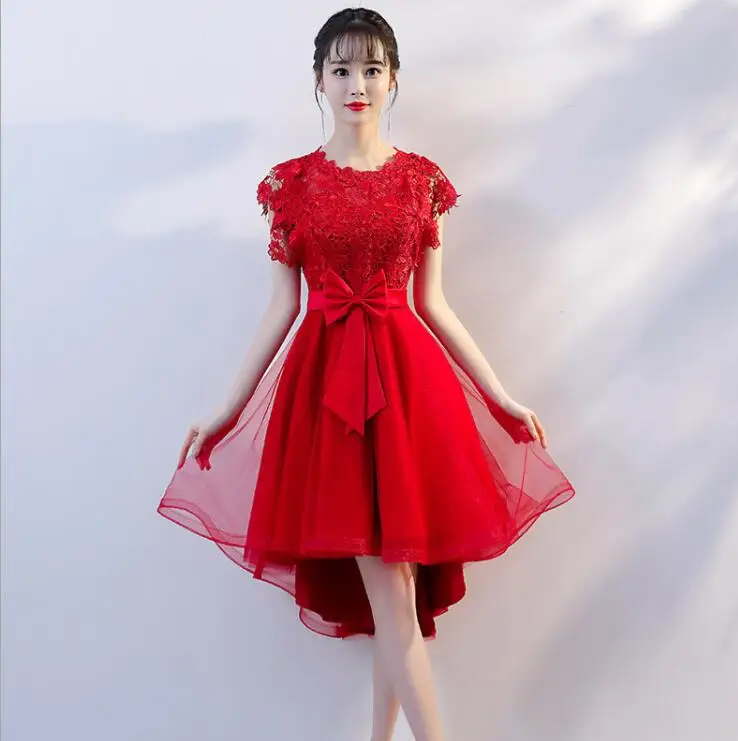 Летнее винтажное элегантное китайское свадебное кружевное платье Ципао с цветочным принтом, традиционное китайское женское вечернее платье - Цвет: Красный