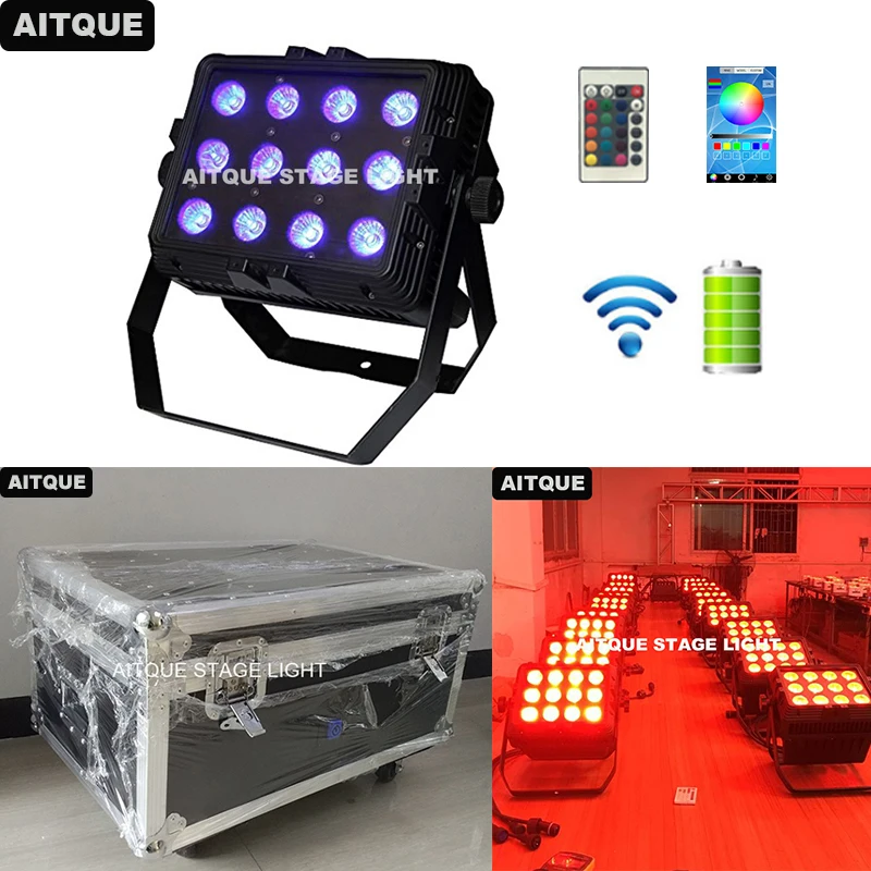 4pcs Outdoor wallwasher 18w battery wall washer light rechargeable led uplighting ip65 dmx wireless leds remote control |