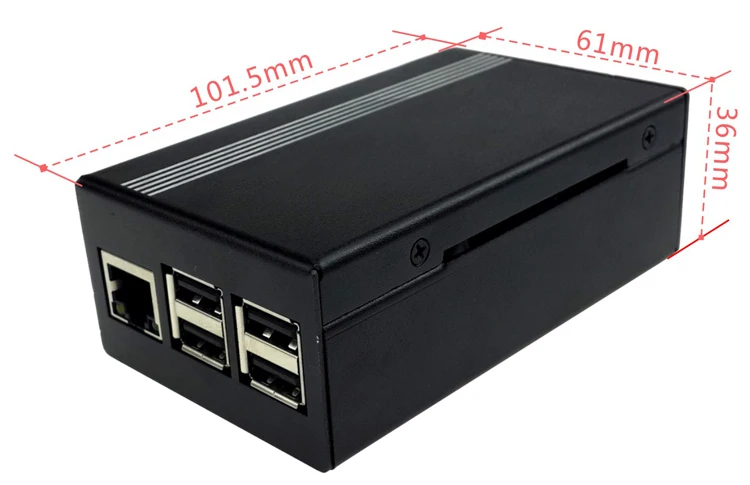 Black Aluminum Case with Fan Cooling 6