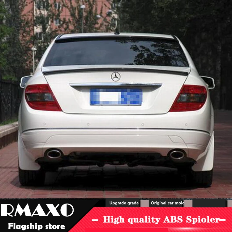 

For Benz C-class W204 Roof Spoiler 2008-2014 High Quality ABS Material Car Rear Wing Primer Color Rear Spoiler