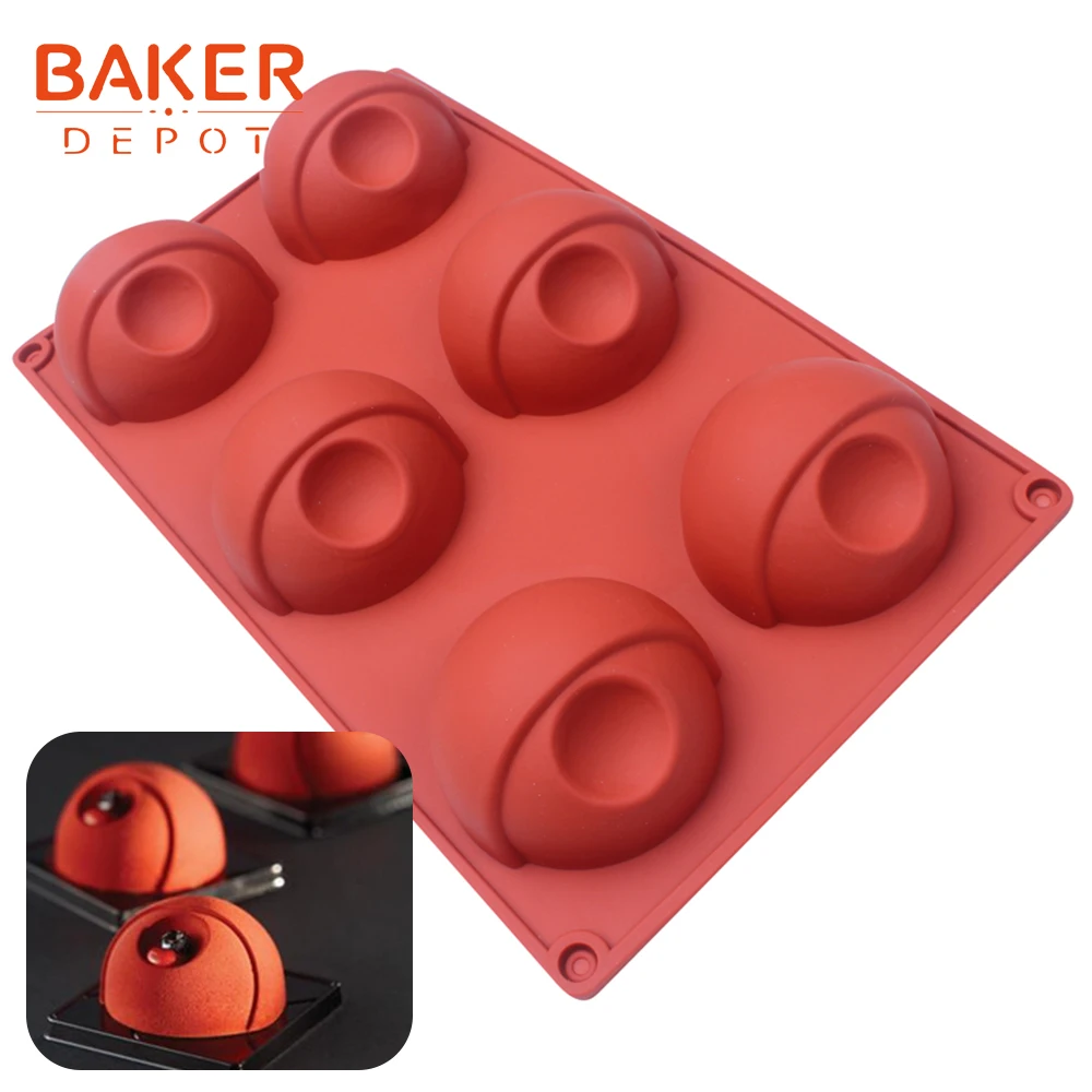 BAKER DEPOT 6 полости глазного яблока Форма Силиконовые формы для ручной работы Мыло пудинг jello кондитерские формы для дессерта