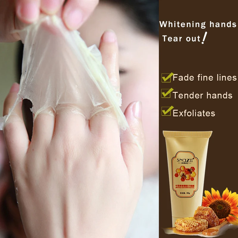 

SNAZII New Hand Creams Remove Exfoliator/Callus Hydrating Moisturizing Prevents Split Milk Honey Rejuvenation Hand Wax Cream 40g