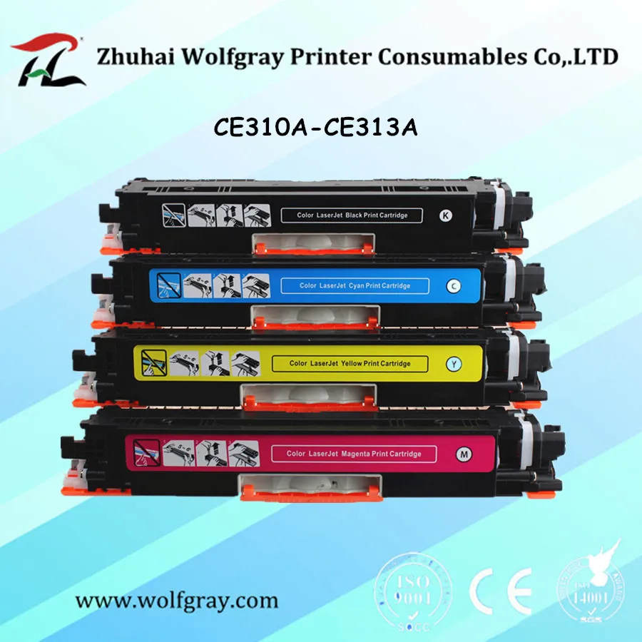 Совместимый картридж с тонером CE310A 310a ce310 CE311A CE312A CE313A для HP 126A LaserJet Pro CP1025 1025nw M275mfp
