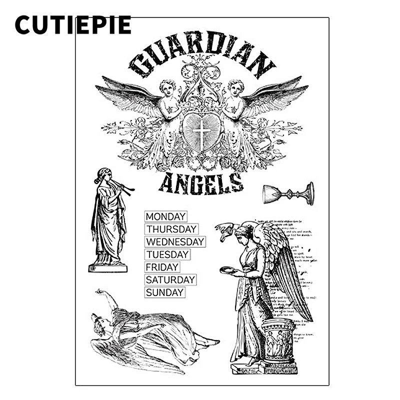

Beautiful Angel Statue Transparent Clear Stamps for Scrapbooking DIY Photo Album Embossing Folder Paper Template Decor Supplies