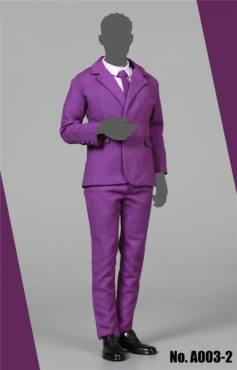 

1/6 Purple Male Clothes Suit Set with Tie for 12'' Bodeis