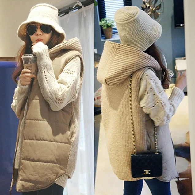 

Maternity clothing vest female autumn and winter sleeveless wadded jacket vest with a hood cotton-padded jacket plus size