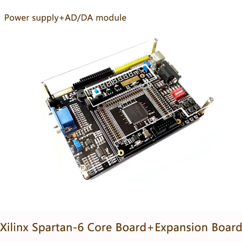 

Xilinx FPGA Spartan-6 XC6SLX9 Development Board Core Board + Peripheral Expansion Board/AD DA Module + Power supply