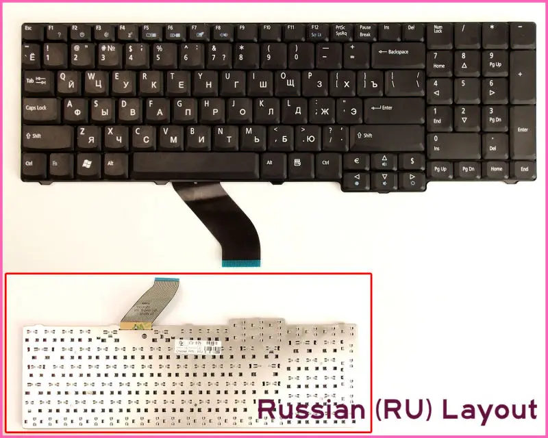 Новая клавиатура RU Русская версия для Acer Aspire 5737 5737Z 5737G 5737ZG 9400 9420-9300 ноутбук черный