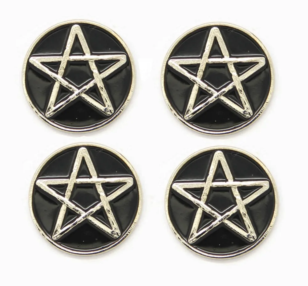 

Lots 5pcs Pentacle Pentagram Lapel Hat Tie Pin Badge Wicca Star Wiccan Wiccans Pagan New Fans Gifts Jewelry 2.3X 2.3 CM