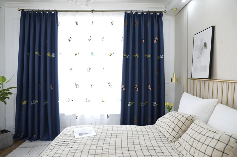 Милые затемненные шторы с котом для гостиной шторы из тюля для спальни оконные шторы для спальни на заказ 131& 40