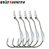 5Pcs/lot spring lock pin hook carbon steel crank fixture lead hook soft bait fishing gear accessories size 3g 3.5g 4g 6.5g 8.5g ► Photo 1/6