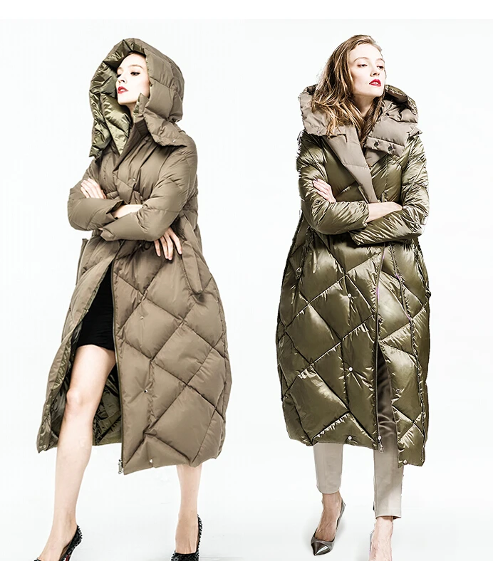 90% Goose Down 2016 Winter Jacket Women down Parkas thicken Down coat hooded casual reversible down coats female long design 3XL 90% Goose Down 2016 Winter Jacket Women down Parkas thicken Down coat hooded casual reversible down coats female long design 3XL