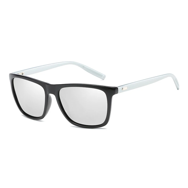 JURUI, мужские поляризованные солнцезащитные очки, цветные, квадратные, модные, солнцезащитные очки для вождения, для улицы, J66197, зеркало для вождения, Oculos de sol-11 - Цвет оправы: C6