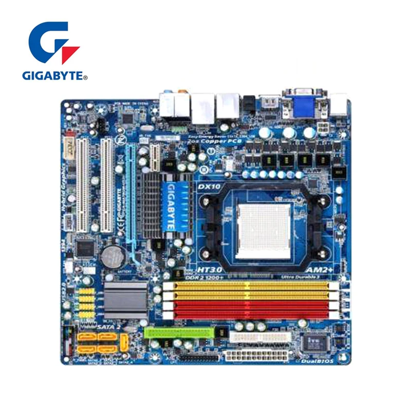 Gigabyte GA-MA78GM-US2H материнская плата для AMD Phenom FX/X4/X3 780G DDR2 16 Гб AM2/AM2+/AM3 MA78GM US2H настольная материнская плата