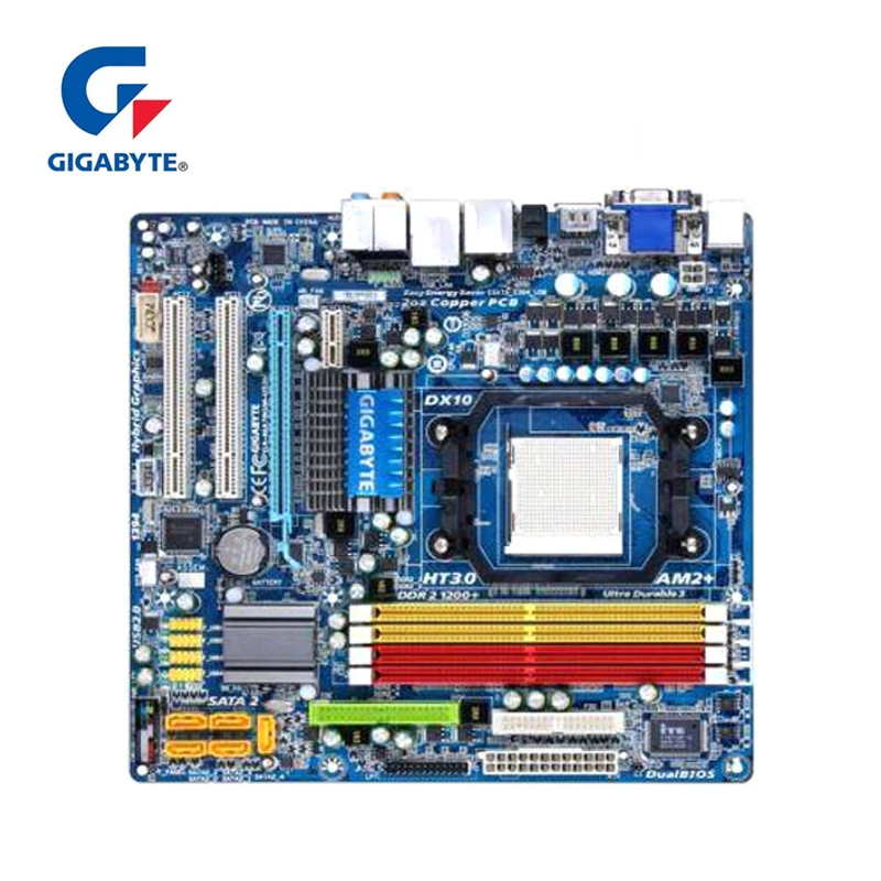 100% Gigabyte GA MA78GM US2H материнская плата для AMD Phenom FX/X4/X3 780G DDR2 16GB AM2/AM2 +/AM3 настольная