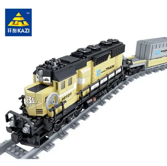 

Battery Powered Maersk Train Building Blocks city trains KTX 3D Educational Toys for Children compatible with lego