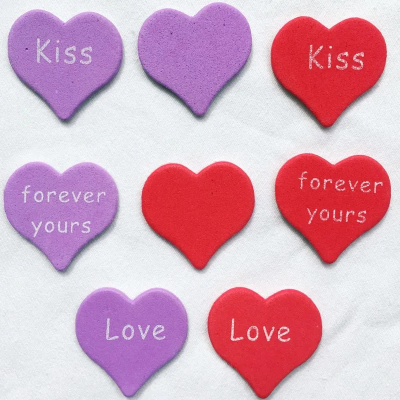 1 пакетов/лот. Love Kiss Forever heart пенопластовые наклейки поделки на День святого