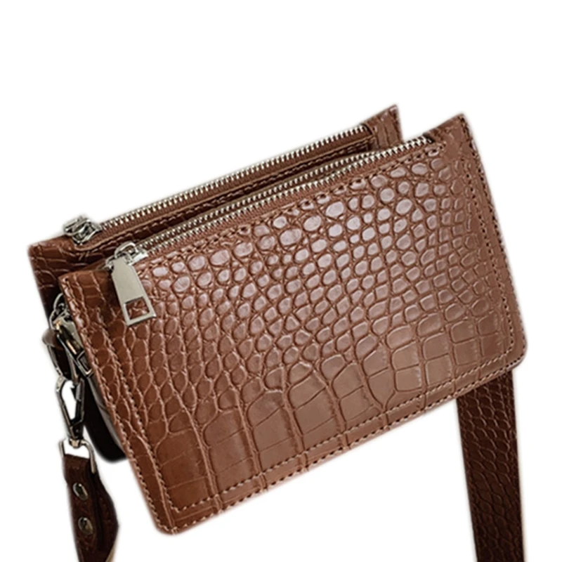 

Retro Simple Messenger Bag Ladies Crocodile Pattern Messenger Bag Ladies Handbag Simple Travel Shoulder Bag