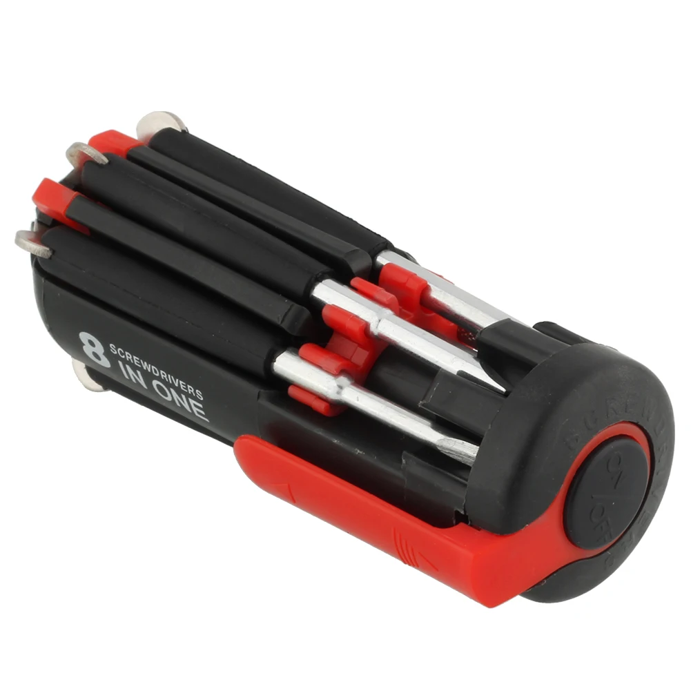 

8 in 1 Portable Screwdriver with 6 LED Torch Light Multi-functional Flashlight