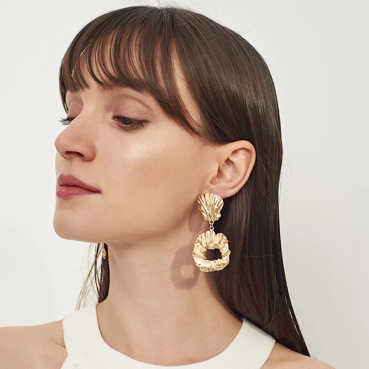 

Trendy Fashion Irregular Metal Earrings For Women Gold Silver Color Geometric Hanging Dangle Earrings Women Jewelry Pendientes