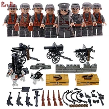 8pcs Military Army Weapon Soldier Action Figures Building Blocks Compatible Legoed WW2 Star Wars Bricks Toys For Child Friends